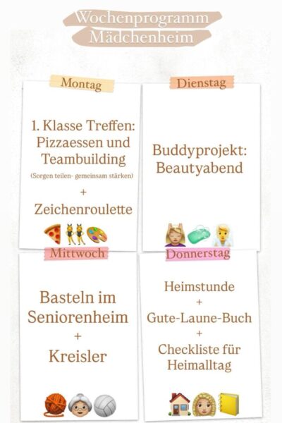 Wochenprogramm 06. - 10. Oktober