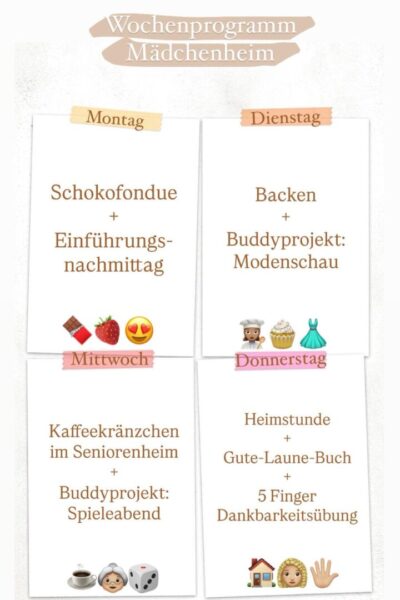 Wochenprogramm 04. - 07. November Wochenprogramm 04. - 07. November