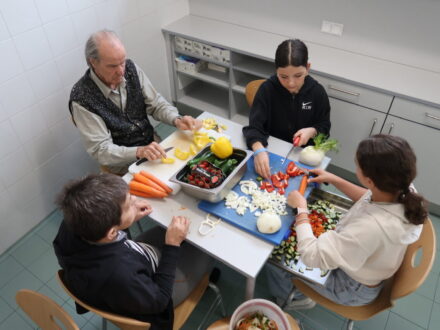 Aufschneiden Kochen mit SWH